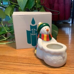 PartyLite Snowman Votive Holder, candle - P0159